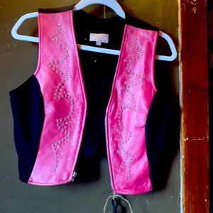 pink western vest